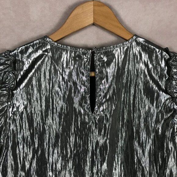 CECE Puff Sleeve Metallic Party Top NEW Size XXS - Picture 8 of 11